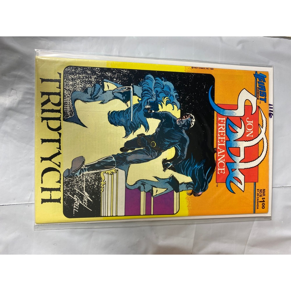 Jon Sable Freelance 10 First Comics 1984 Mike Grell Triptych Copper‎ Age Comic
